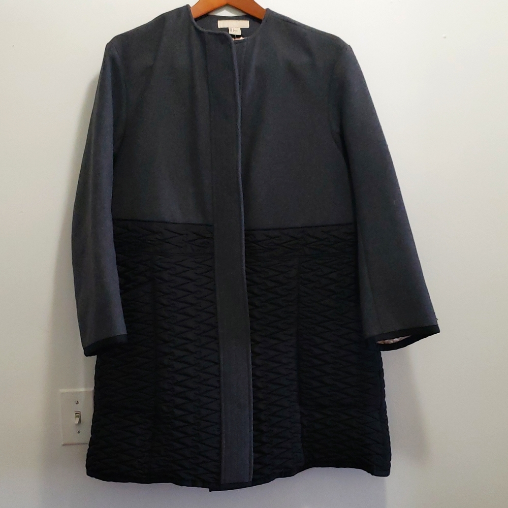 H&M Cacum Quilt Coat ,black n gray, size 4